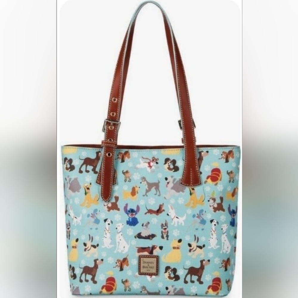 Disney Dogs Dooney and Bourke Blue / Teal Tote Bag Purse 2017 RARE